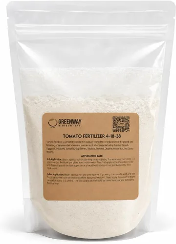 Greenway Biotech, Inc. Fertilizante de tomate 4-18-38 en polvo, soluble en agua con micronutrientes quelados para tomates, pimientos y berenjenas,