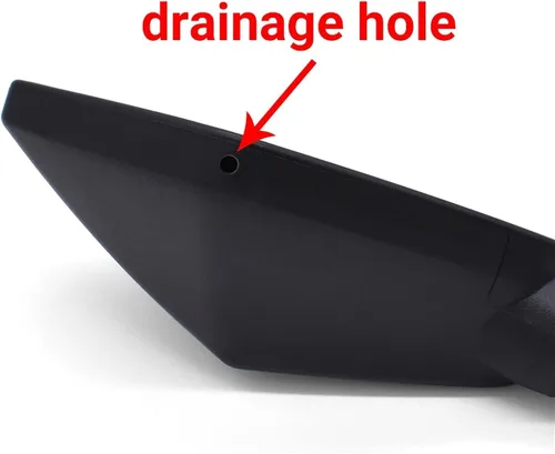 Miniatura 7 de Espejo retrovisor de motocicleta, espejo retrovisor lateral universal de 0.394 pulgadas, 0.394 pulgadas, para Ducati Hypermotard 821 939 SP Negro
