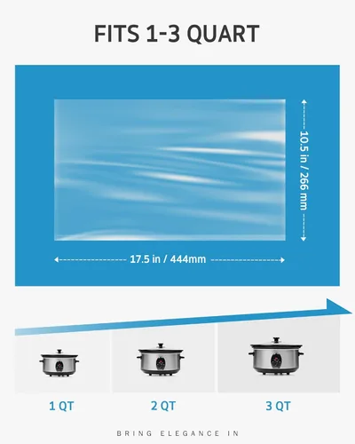 Miniatura 2 de Syntus Revestimientos para ollas Crock, 20 unidades de 10.5 x 17.5 pulgadas de tamaño pequeño para ollas de 1 a 3 cuartos de galón, bolsas de cocina