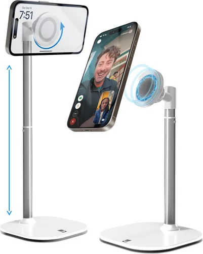 COOPER MagStand, Soporte Magnético Ajustable para iPhone para Escritorio y Soporte para Teléfono para Grabación de Video, Compatible con MagSafe,