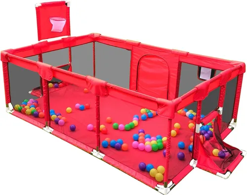 Miniatura 12 de Gaorui Pozo grande de pelotas para bebés para niños – Corralito portátil para interiores y exteriores, para niños pequeños, juegos de seguridad