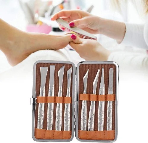Miniatura 3 de Watris Veiyi 8 herramientas de pedicura para afeitadora de pies, juego de cuchillos de pedicura, kit de eliminación de piel muerta de acero