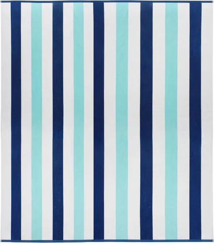 Miniatura 28 de COTTON CRAFT - Toalla de playa extra ancha con rayas ombre para dos, 147.3 x 172.7 cm - Algodón puro - Tela jacquard doble gruesa de felpa súper