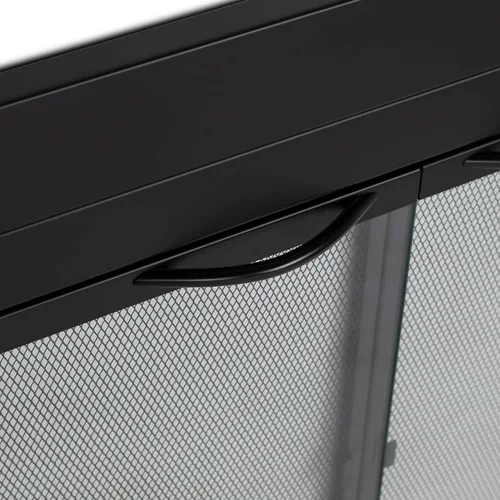 Miniatura 6 de Puerta Pleasant Hearth AN-1010 Alpine de vidrio para chimenea. Color negro, AN-1012
