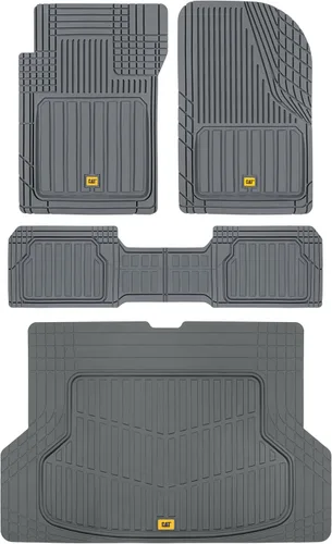 Miniatura 12 de CAT® ToughLiner™ - Alfombrillas de piso beige para coche, resistentes para adaptarse al diseño, alfombrillas de piso para camiones de alta