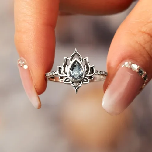 Miniatura 3 de STORYJEWELLERY Daughter Christmas Gifts, Lotus Ring for Daughter, Daughters Birthday Gifts from Mom