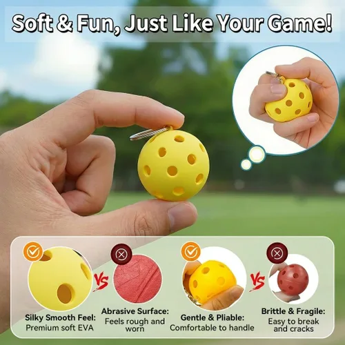 Miniatura 6 de Juego de llaveros de pickleball 8/16/24/48 - Regalos únicos divertidos para mujeres, hombres y amantes - Accesorios de equipo a granel