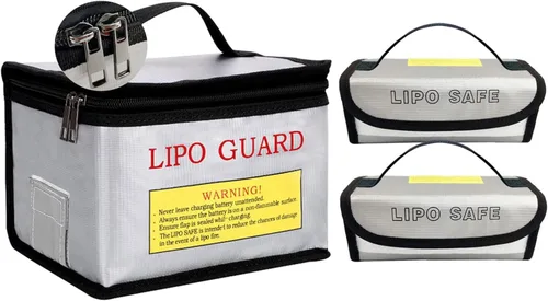 Bolsa de seguridad para batería Lipo, bolsa a prueba de explosiones para baterías de vehículos RC, otras baterías, almacenamiento y carga segura
