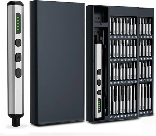 Mini destornillador eléctrico de 3.7 V, juego de destornilladores de precisión inalámbricos, kit de herramientas de taladro magnético recargable