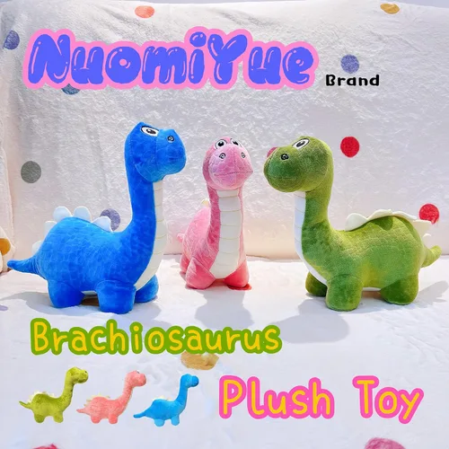Miniatura 5 de Juguetes de peluche de braquiosaurio azul de 12 pulgadas para niños y bebés, lindos animales de peluche de dinosaurio para niños y niñas, peluches