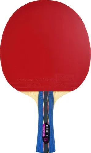 Miniatura 2 de Butterfly Nakama S-9 Raqueta de tenis de mesa – Ping Pong Paddle aprobada por la ITTF – Pan Asia de goma de tenis de mesa y capa de esponja gruesa