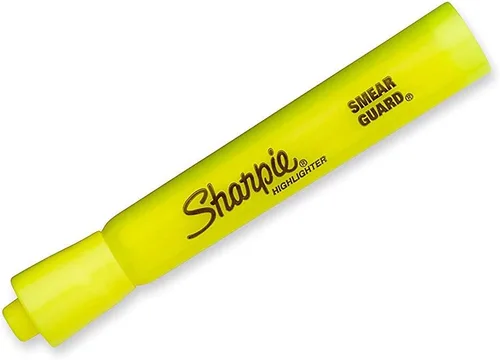 Miniatura 2 de Sharpie Accent - Resaltadores de tanque, punta de cincel, amarillo fluorescente, 4 unidades (paquete de 2)