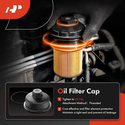 Miniatura 7 de A-Premium Enfriador de Aceite del Motor y Conjunto Adaptador de Carcasa del Filtro de Aceite con Juntas Compatible con Vehículos Buick, Chevy -1.4L
