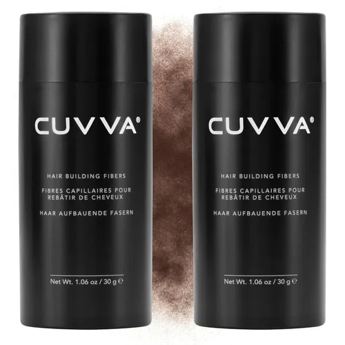Miniatura 25 de CUVVA Fibras para la construcción del cabello (1.06 oz). Rellena instantáneamente el cabello fino y adelgazante para crear un aspecto más grueso