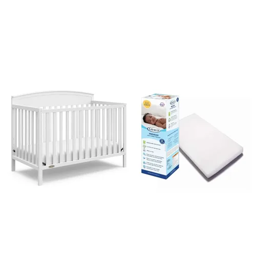 Miniatura 7 de Graco Benton - Cuna convertible 5 en 1 (certificado GREENGUARD Gold) con colchón de espuma premium para cuna y niños pequeños incluido - Gris Gris