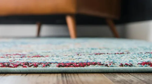 Miniatura 4 de Unique Loom Vita Collection - Alfombra saturada con degradado tradicional sobre teñido, 2 pies 2 pulgadas x 3 pies, turquesa/azul marino