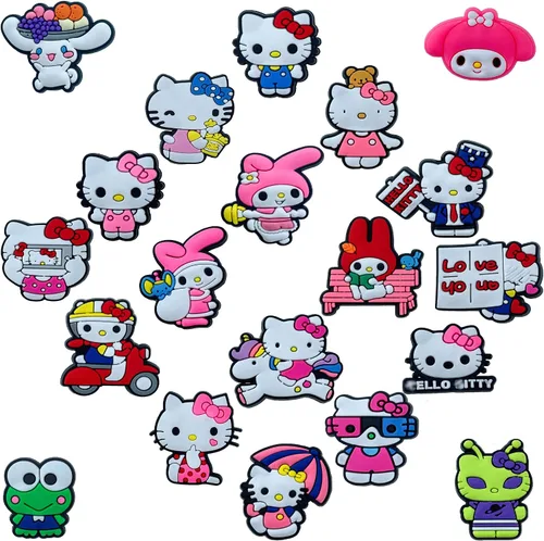 Miniatura 3 de Uthitio 25 Pcs Cute Cartoon Shoe Charms Pins for Boys Girls, Pink Cute Charms Pack for kids, Shoe Decoration Accessories, Party Favors Gifts.
