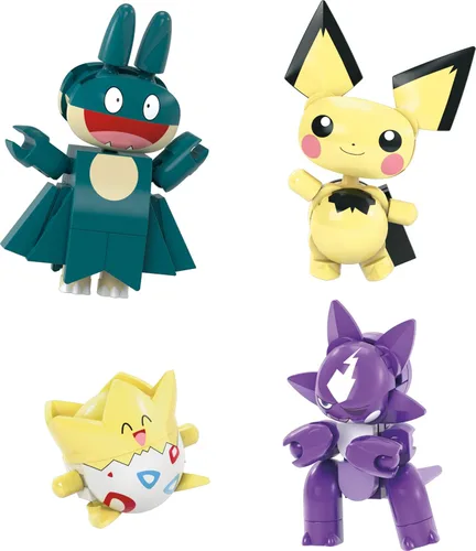 Miniatura 3 de MEGA Juego de Juguetes de Construcción Pokémon Entrenador Paquete de 8 con 189 Piezas, 8 Personajes Articulados y Posables, 2 Pulgadas de Alto