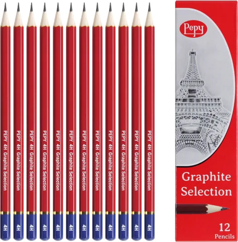 Miniatura 9 de Pepy Lápices de dibujo profesionales de grafito, juego de 12 lápices de plomo negros preafilados B; perfectos para dibujar, dibujar y sombrear