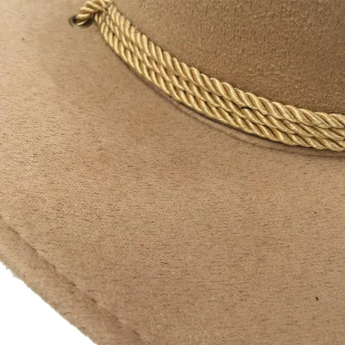 Miniatura 4 de Sandy Ting Sombrero vaquero occidental de ala ancha de fieltro sintético para hombre