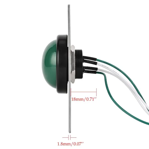 Miniatura 5 de Presione el botón de salida para el control de acceso de la puerta Botón de presión grande IP68 Impermeable 304 Shell de acero inoxidable NO/COM