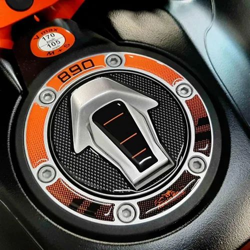Miniatura 6 de Resin Bike Adhesivos 3D para motocicleta compatibles con KTM 890 SMT Adventure R 2021-2026. Protección lateral de motocicleta contra impactos
