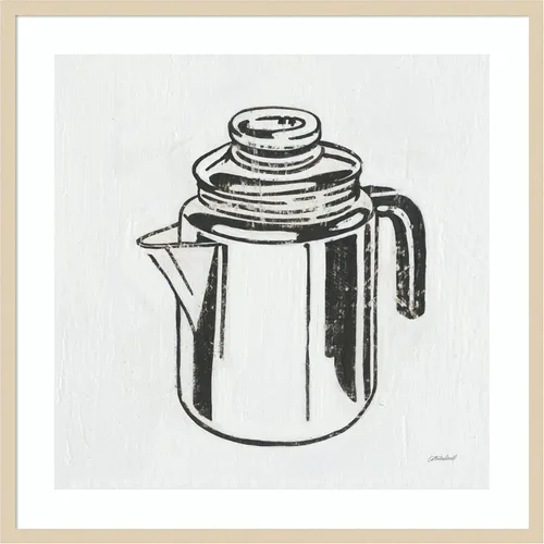 Miniatura 8 de Amanti Art Lienzo decorativo para pared enmarcado de 24 x 24 pulgadas, cafetera retro (cocina) por Kathrine Lovell, arte de pared de cocina
