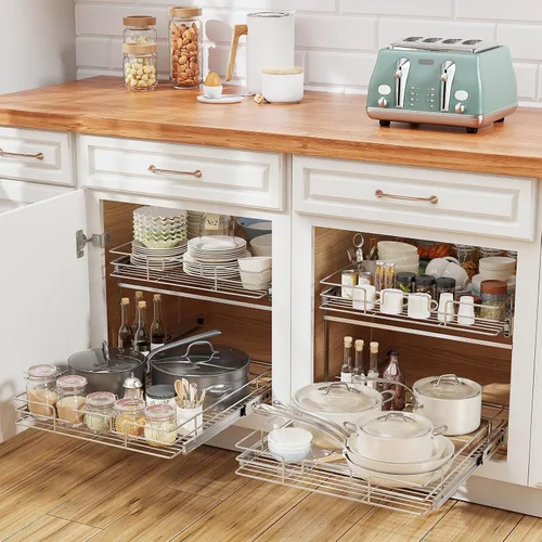 Miniatura 6 de ROOMTEC Organizador de gabinete deslizante (16.5 pulgadas de ancho x 20.5 de profundidad)