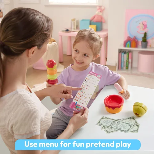 Miniatura 8 de lalalark Juguete de helado para niños pequeños, comida de juego que cambia de color, juguete de simulación para juegos de rol, accesorios de cocina
