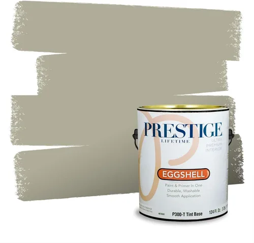 Miniatura 161 de Prestige Paints - Pintura exterior e imprimación en uno, 1 galón, plano, compatibilidad comparable con el color menta «Whipped Mint» de Behr