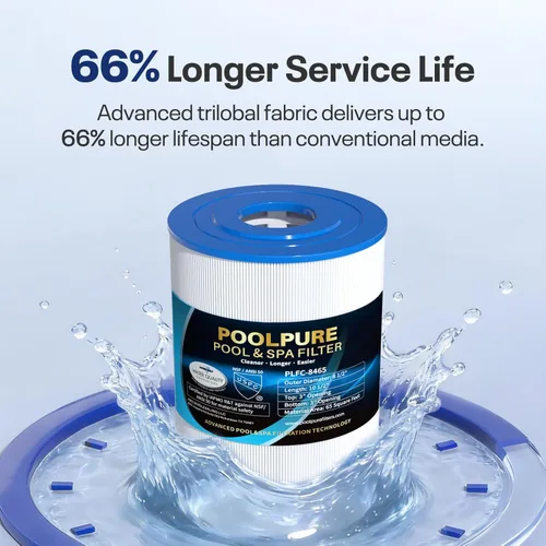 Miniatura 5 de POOLPURE Filtro de spa C-8465 sustituye a Watkins 31114, Pleatco PWK65, Filbur FC-3960, 71827, 71828, Watkins - Filtro de spa Tiger River de 65 pies
