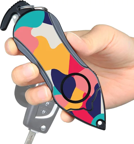 Miniatura 15 de Stinger Llavero de alarma personal, herramienta de emergencia, sirena de alarma de pánico de seguridad, cortador de cinturón de seguridad, rompe