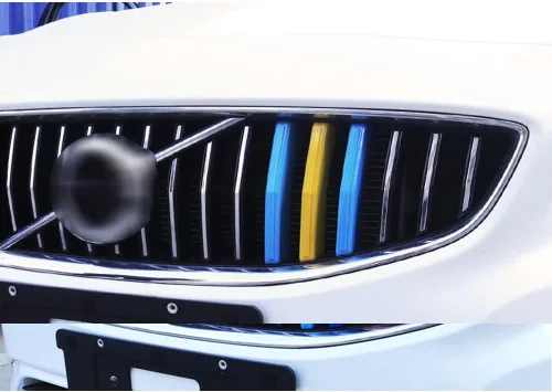Miniatura 2 de ontto Apto para Volvo S60 2020 2021 Insertos de Rejilla Tiras Molduras Riñón Delantero Tira Decorativa Rejillas Color A