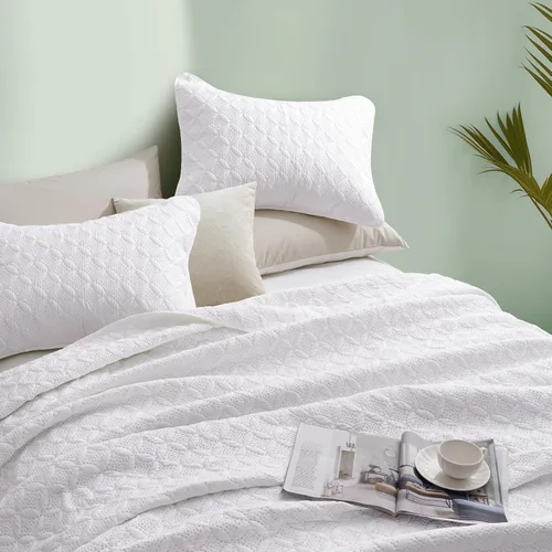 Miniatura 7 de PHF Juego de ropa de cama de tamaño individual - Edredón ligero de verano, 2 piezas, ropa de cama transpirable con patrón de monedas para todas