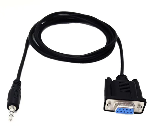 Miniatura 5 de DB9 9 pines hembra a 0.138 in macho cable serie RS232 a 1/8 pulgadas cable de conversión - 6FT/1.8M