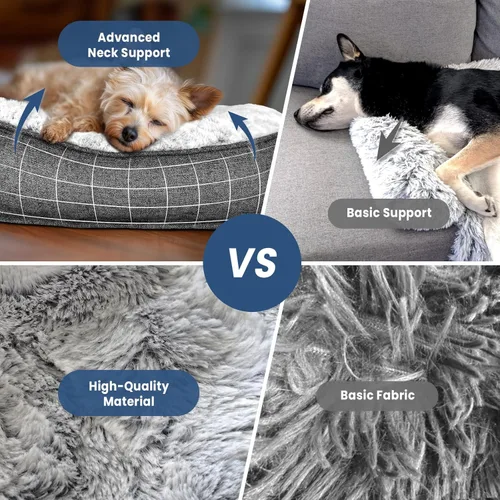 Miniatura 5 de Cama calmante para perros grande para sofá, funda de sofá extraíble de 41 x 37 pulgadas para perros, lavable, antideslizante y esponjosa de felpa
