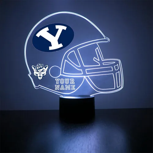Miniatura 10 de Lámpara nocturna con señal LED personalizada de casco de fútbol de la Universidad de Alabama Crimson Tide con nombre o imagen personalizada
