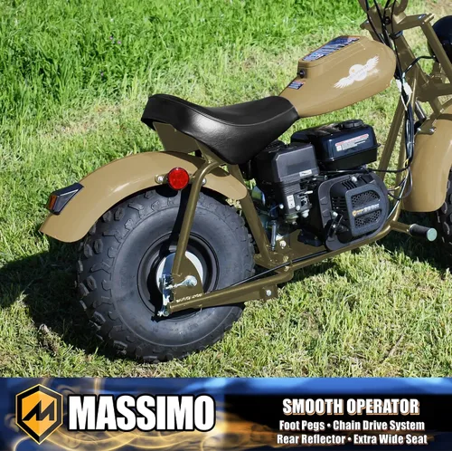 Miniatura 7 de Massimo Motor Warrior200 196CC Motor Super Size Mini Moto Trail Bike MX Street para niños y adultos Neumáticos anchos Motocicleta Powersport