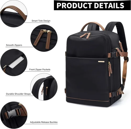 Miniatura 3 de GOLF SUPAGS Mochila para laptop con compartimento separado para laptop de 15.6 pulgadas, bolsa de computadora de gran capacidad para mujeres