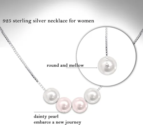 Miniatura 26 de Sereney Regalos de cumpleaños para niñas y mujeres, collar de perlas de plata esterlina como regalo de cumpleaños de 7, 9, 10, 11, 13, 15, 16, 18