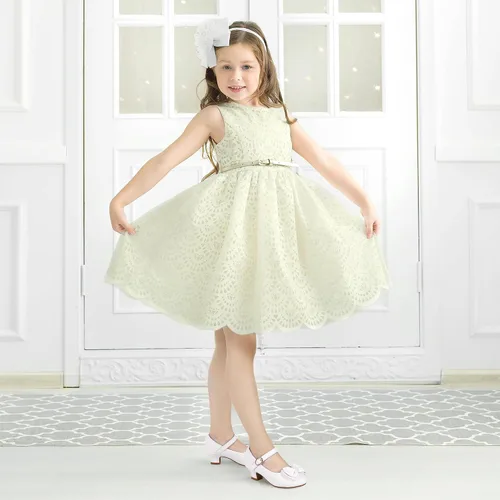 Miniatura 178 de PANDANINJIA Vestido de jada para niñas y niños pequeños, zapatos de princesa Mary Jane con tacones con lazo para fiesta, boda, boda