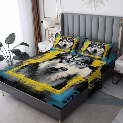 Miniatura 11 de Bernese Mountain Dog Sábanas tamaño individual – Sábanas de microfibra suave y bolsillo profundo y sábanas estampadas sin arrugas, 3 piezas