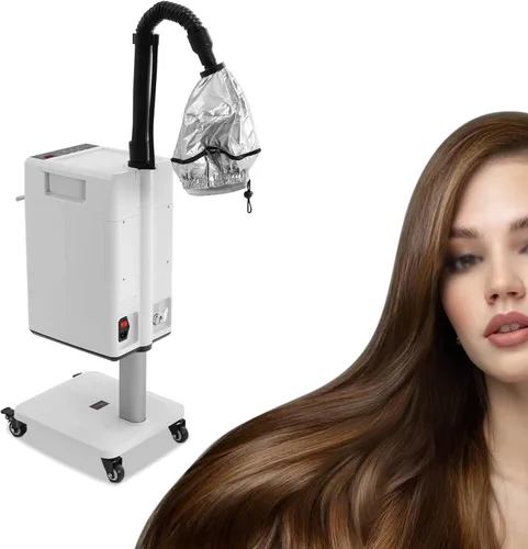 Vaporizador de pelo vertical Nano Salon - Blanco - Vaporizador para el cabello - Reparación del cabello, acondicionamiento profundo - 500W