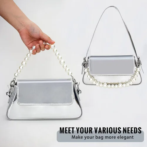 Miniatura 6 de shoowyees Evening Y2k - Bolso Hobo brillante para mujer, bolso plateado brillante, bolso de mano metálico, bolso de hombro 2023