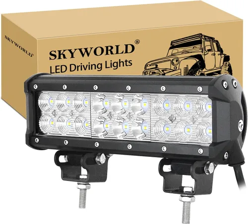 Miniatura 11 de SKYWORLD 2 unidades de 4 pulgadas 18 W de inundación LED de conducción todoterreno, luces antiniebla, iluminación de barco, luz de trabajo LED