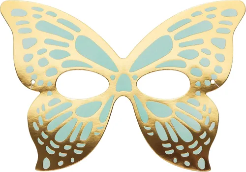 Miniatura 3 de Máscaras de papel de mariposa dorada, 8