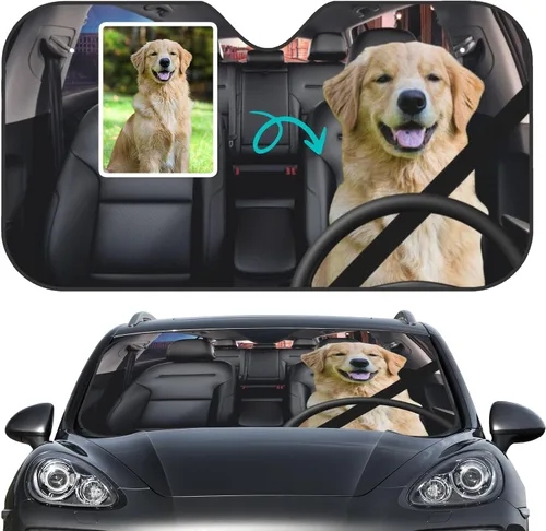 Miniatura 9 de Parasol personalizado para parabrisas de automóvil, diseño personalizado de tu imagen, foto, logotipo, texto, visera solar personalizada