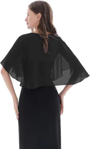 Miniatura 4 de Capelet de gasa para novia, chales suaves y envolturas para vestidos de mujer, accesorios