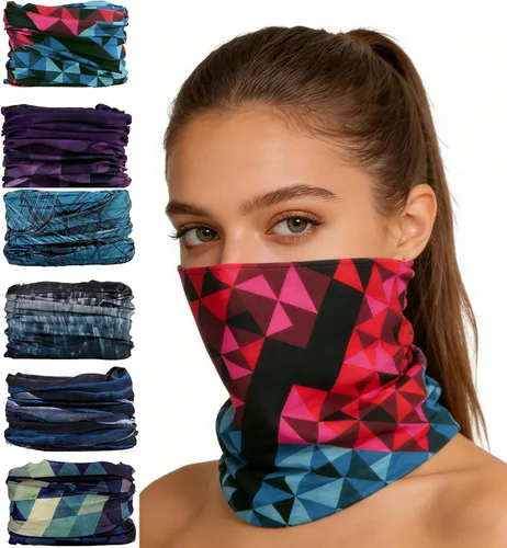 Miniatura 4 de KINREE 6 unidades de protección UV de verano multifunción diadema cuello polaina cabeza cabeza máscara máscara mágica bufanda bandana