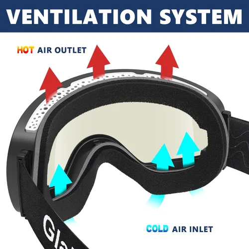 Miniatura 4 de OTG Ski Goggles PRO, Frameless 100% UV Protection Anti Fog Ski Goggles Men, Snowboard Goggles Men/Women/Adult/Youth